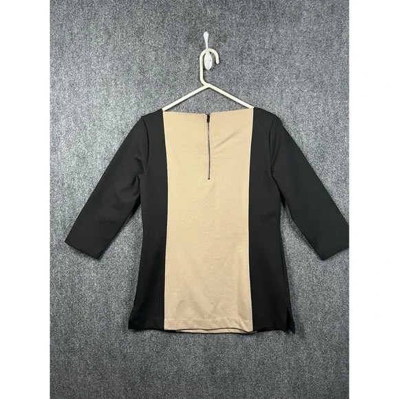 New York & Company Woman's Sheath Dress Tan & Black Color‎ Block Size Medium NWT - Picture 7 of 12